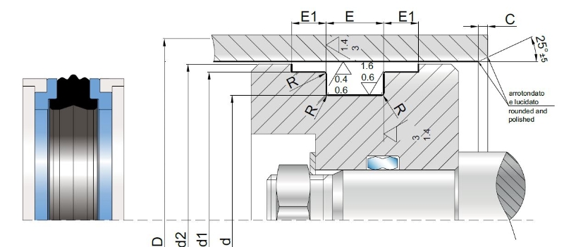 Pseal KDSB 175X150X25,4 CX              
