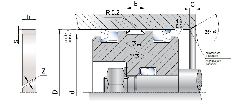 Wear ring HES 95X90X5,6 R0