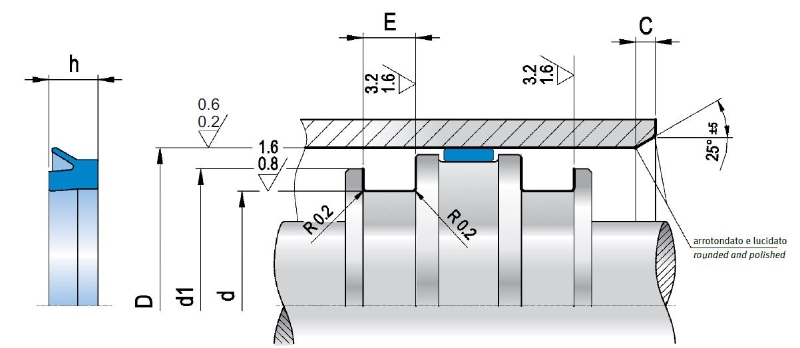 Pseal PSP 13X8X2,5 B0                   