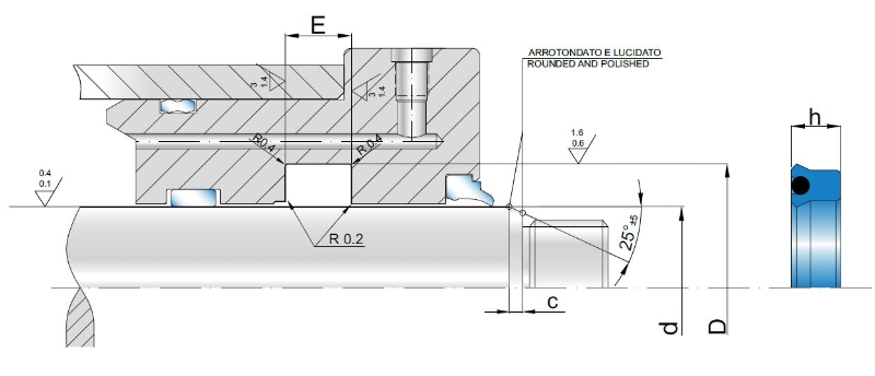 Rod seal RPO 35x45x7 CN